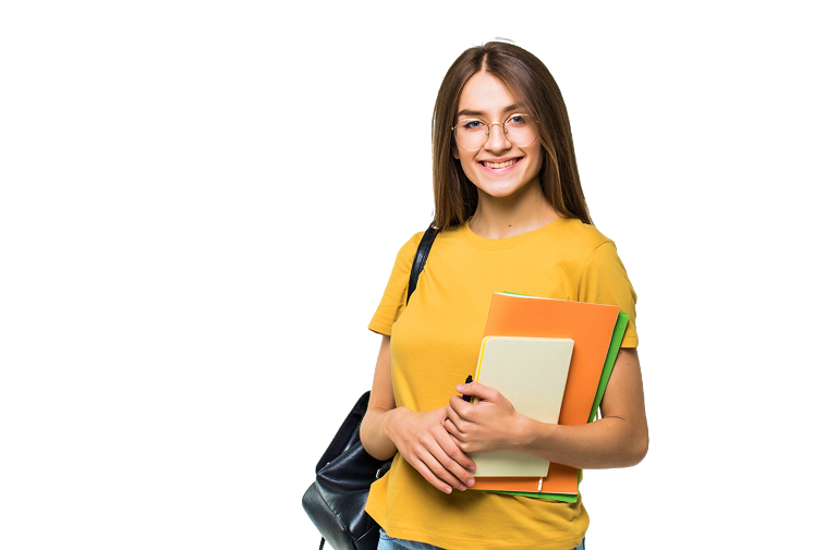 Student with books